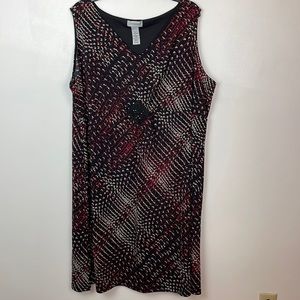 Women’s Catherines Dress 
Size 3X 26/28W 
Color Red/Black/White